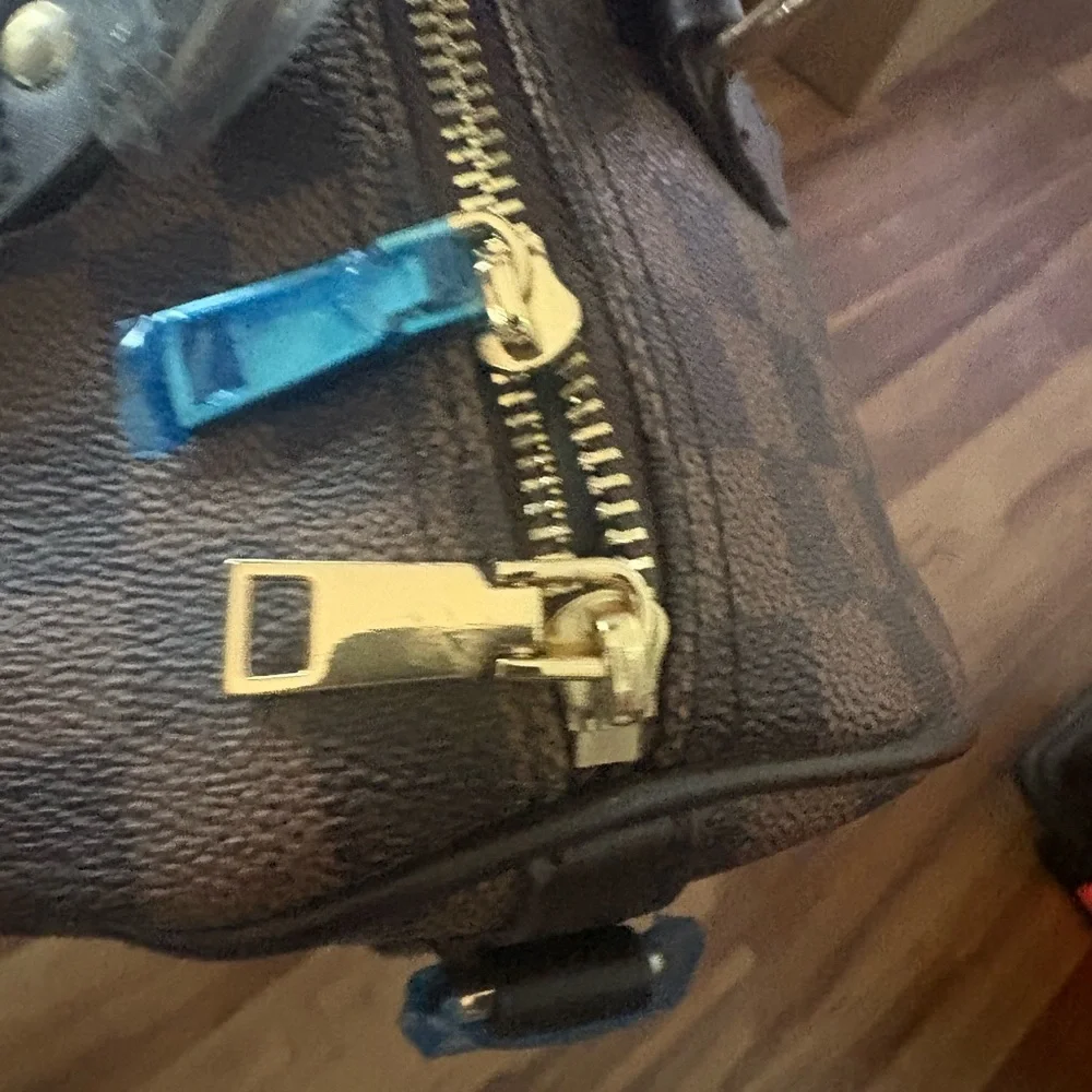 Checkered Brown Tote Bag - Picture 7 of 17